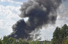 Pożar wysypiska śmieci w Kiełczu koło Nowej Soli
