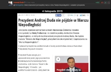 Andrzej Duda: "Moim marzeniem jest wspólny marsz w dniu Święta Niepodległości"