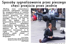 Zasady sygnalizacji przechodzenia przez jezdnię.