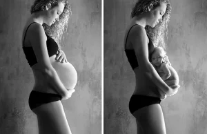 Postanowili zrobić zdjęcie przed i po ciąży