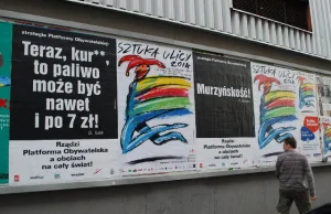 Platforma to obciach – mocne plakaty na terenie Warszawy