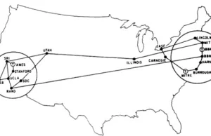 Mapa pierwszego Internetu