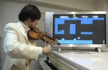 Kultowa gra Super Mario Bros na skrzypcach
