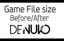 Ile zajmują pliki EXE gier z Denuvo i bez niego?