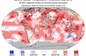 Globalny klimat - Wrzesień 2016