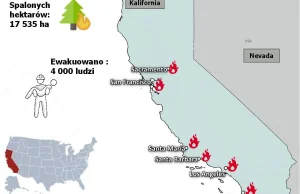 Pożary w Kalifornii [INFOGRAFIKA]