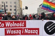 "Prawa zdobywa się w walce". Demonstracja antyfaszystowska w Warszawie -...