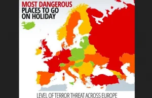 Najniebezpieczniejsze kraje w Europie na wakacje [MAPA]