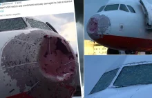 Samolot zderzył się z burzą gradową