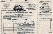 Oryginalny bilet na rejs Titanica