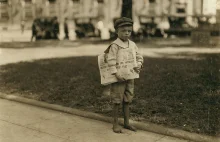1908 rok. Zdjęcia dokumentujące pracę dzieci w Ameryce