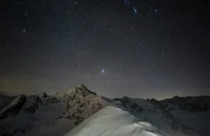 Wschód Oriona nad Tatrami.