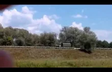 Duży rosyjski konwój w Suhodol'sku.Pojazdy wydają "stylizowane" na siły pokojowe