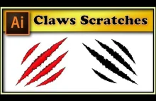 Claws Scratches, animal slash marks - Adobe Illustrator tutorial