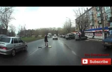 Potrącenie pieszego w Rosji