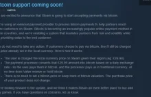Za zakupy na Steamie wkrótce zapłacimy bitcoinami