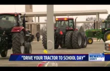 Dzień ciągnika w szkole w Ameryce