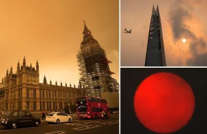 Here's why Hurricane Ophelia turned the sun RED and the sky YELLOW in rare...