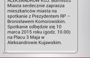 Kampania Komorowskiego:Agitacja za pomocą systemu alarmowego!