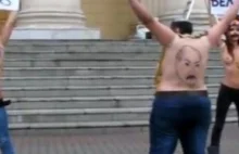 Zaginęły 3 dziewczyny protestujące topless przed budynkiem KGB