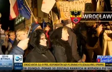 TVN24 relacjonowała protest z Wrocławia. Zamieściła nazistowski herb z...