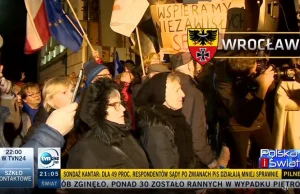 TVN24 relacjonowała protest z Wrocławia. Zamieściła nazistowski herb z...