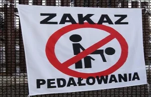 Szykanowany za „zakaz pedałowania”