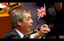 Ostatnie słowa Nigela Farage'a w parlamencie europejskim przed Brexitem