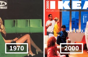 Archiwalne katalogi IKEA od 1951 do 2000 roku pokazują, jak ludzie...