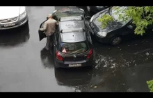 Oryginalne wyjście z parkingu!