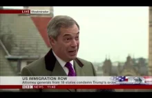 Nigel Farage o dekrecie Trumpa ws. muzułmanów.