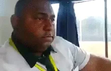 Nieodpowiedzialny kierowca autobusu popisuje się do kamery