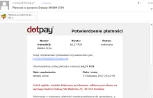 Uwaga na nową kampanię malware "Platnosc w systemie Dotpay"