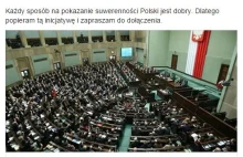 "NIE dla „flagi" UE w polskim Parlamencie!", czyli nowa inicjatywa internautów
