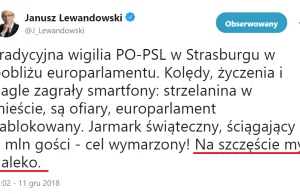 Janusz Lewandowski (PO) - "Strzelanina, są ofiary - Na szczęście my daleko"