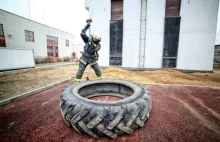 Strażacki trening bojowy