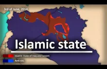 Państwo Islamskie na mapie - każdy dzień od kwietnia 2013 do stycznia 2016