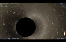 Wizualizacja podróży do wnętrza supermasywnej czarnej dziury
