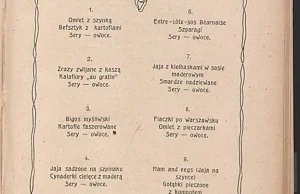 "Uniwersalna książka kucharska" wydana na początku XX wieku w Warszawie
