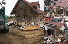 Budowlaniec zdemolował nowo postawione domy