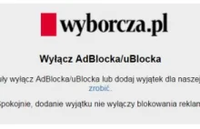 Wyborcza zachęca do wyłączenia Adblocka - o co tu chodzi?