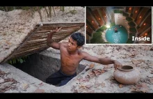 Gość buduje podziemny dom z basenem