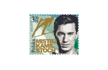 Kamil Stoch na znaczku pocztowym