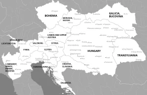 Arcydzieło historycznych map Cesarstwa Austrii