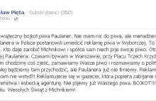 Poseł ogłosił bojkot piwa Paulaner