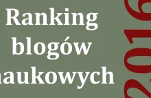 Ranking polskich blogów naukowych 2016