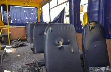 Ostrzelany autobus na Ukrainie z perspektywy kierowcy