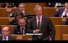 Nigel Farage: Już wam nie do śmiechu! (Pierwsze przemówienie po referendum...