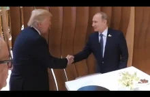 Pierwszy uścisk dłoni Donalda Trumpa i Władmira Putina