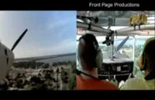 Awaryjne lądowanie awionetki na ulicy z perspektywy pilota